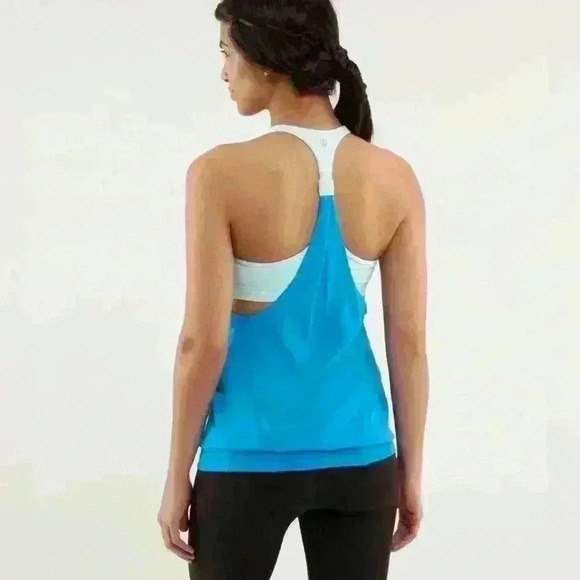 Lululemon Practice Freely Tank size 4 
Beach Blanket Blue / Aquamarine - Picture 3 of 15